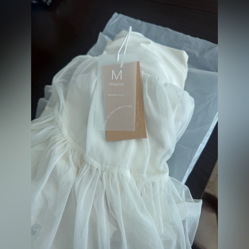 POPFLEX Cream Mini Skirt